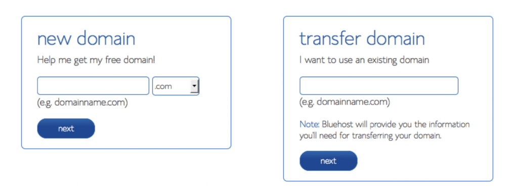 New Domain / Transfer Domain