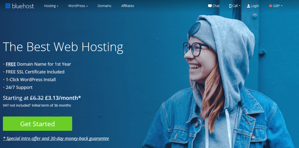 Blue Host Homepage